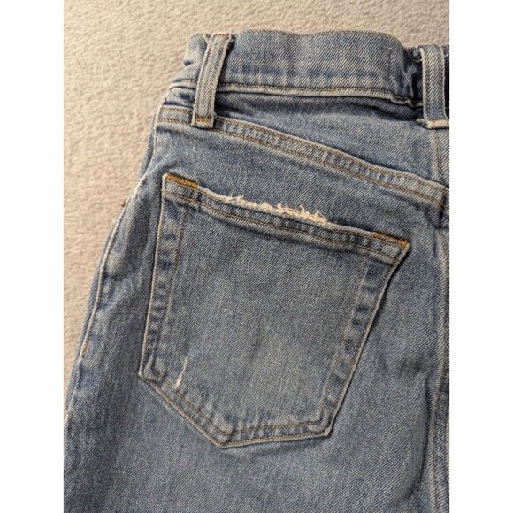 Abercrombie Fitch Jeans Womens Size 2 Blue Distressed '90s Straight High Rise - Picture 11 of 16